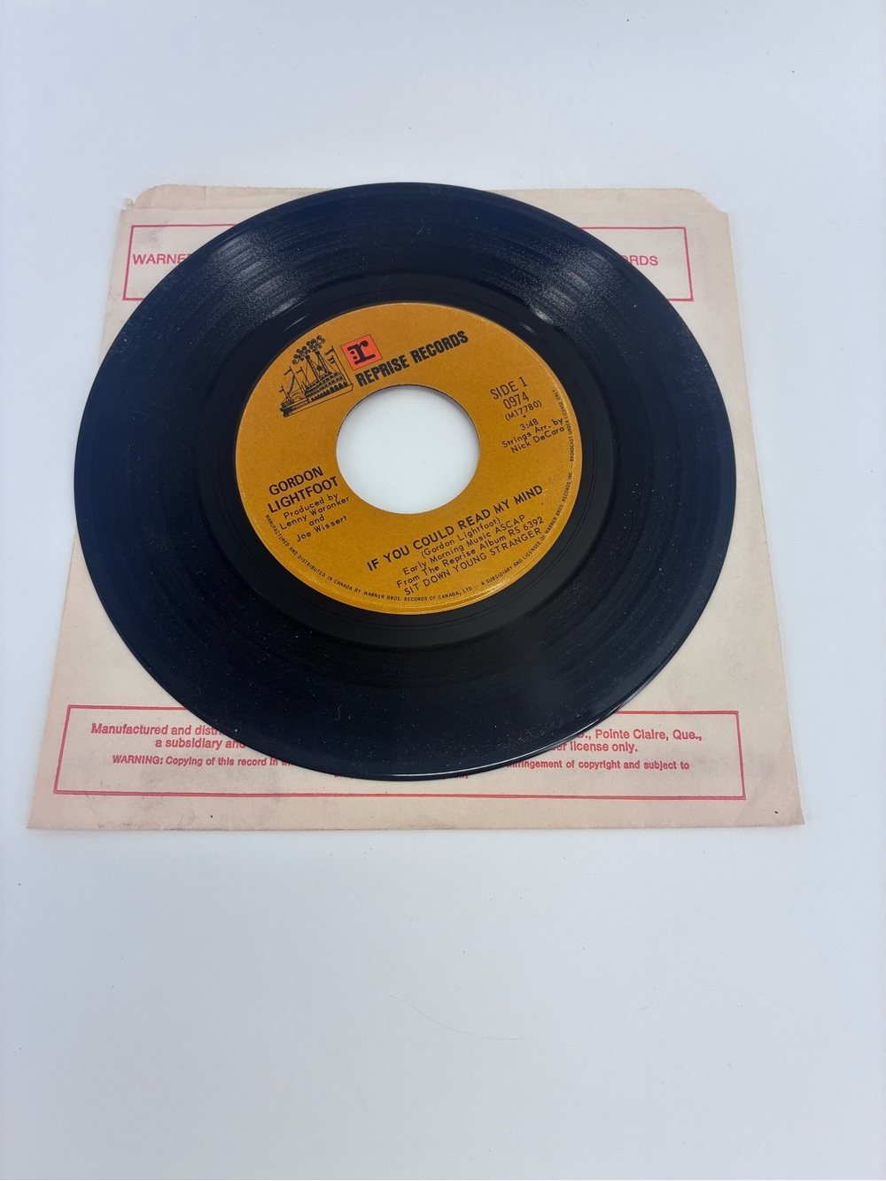 Vtg Vinyl Gordon Lightfoot "If You Could Read My Mind"